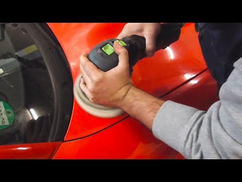 Car polishing with a polishing machine - instructions from a professional