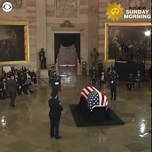 Vice President Harris, congressional leaders, and family paid their respects to former Senate Majority Leader Harry Reid (D-NV) as he lay in state at the U.S. Capitol on Wednesday. His wife, Landra, placed a black hat at her husband's casket, which the late senator often wore. Senator Reid died last month at 82 years old. https://cbsn.ws/33tu3um | CBS Sunday Morning