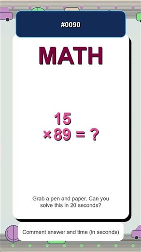 Fast Multiplication Practice #0090