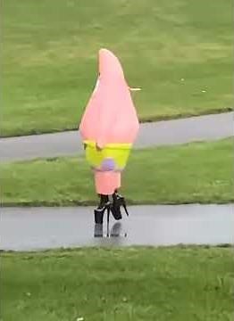 patrick star walking in high heels