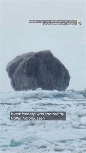 A rare black iceberg was spotted 100km off the coast of Labrador. 👀 #iceberg #blackiceberg #Labrador | The Weather Network