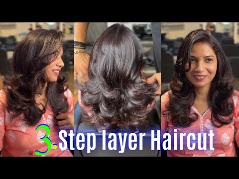 How To 3 Step layer haircut || Step Hair Cutting Easy Way || Advanced Step Haircut || Hair Tutorial