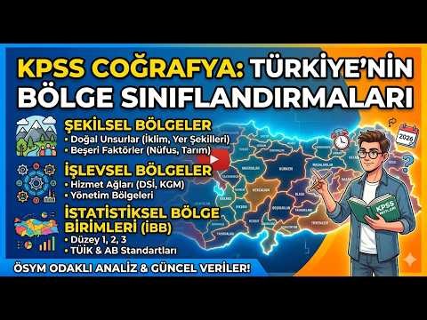 55 KPSS Geography | Geographical Regions of Turkey: Figurative and Functional Regional Analysis