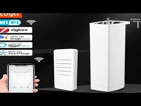 #Smart Tuya Wifi/Zigbee Electric Curtain Shutter Motor with RF Remote 22.5CM Size APP Control Alexa