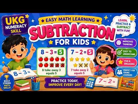 Subtraction for Kids | UKG Numeracy Skill | Easy Math Learning for Children