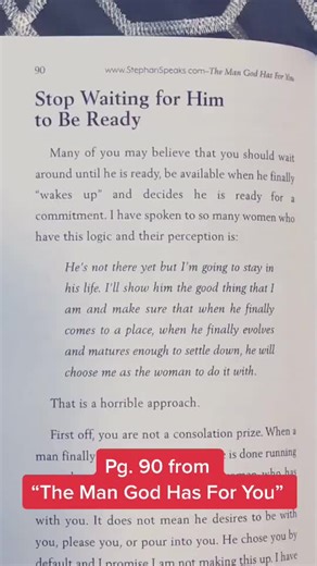 Don’t wait on a man, only wait on God ❤️ Get your copy of “The Man God Has For You” today! #themangodhasforyou #mustread #datingadviceforwomen