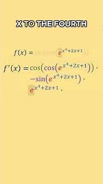 ⛓️Chain Rule with 4 Nested Functions (Derivatives)⛓️