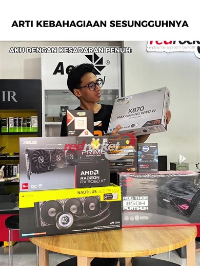 Pria mana yang tidak setuju😏 ada yang bisa tebak harga pc dengan komponen high-end ini?🤑 𝗠𝗮𝘀𝗶𝗵 𝗯𝗶𝗻𝗴𝘂𝗻𝗴 𝗽𝗶𝗹𝗶𝗵 𝗸𝗼𝗺𝗽𝗼𝗻𝗲𝗻 𝗮𝘁𝗮𝘂 𝗺𝗮𝘂 𝗿𝗮𝗸𝗶𝘁 𝗣𝗖 𝘀𝗲𝘀𝘂𝗮𝗶 𝗸𝗲𝗯𝘂𝘁𝘂𝗵𝗮𝗻? Langsung aja DM atau datang ke 𝗥𝗲𝗱𝗿𝗼𝗰𝗸𝗲𝘁 𝗞𝗼𝗺𝗽𝘂𝘁𝗲𝗿 𝗝𝗼𝗴𝗷𝗮. Semua komponen dijamin original, rakitan rapi, airflow optimal, plus garansi jelas. Buat kamu yang di Jogja bisa langsung mampir ke toko kami di: 📍 Jl. Jembatan Merah II No.24A, Soropadan, Condongcatur, Sleman,