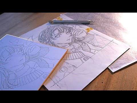 【アナログ・簡単】トレースのやり方／色紙／How to trace