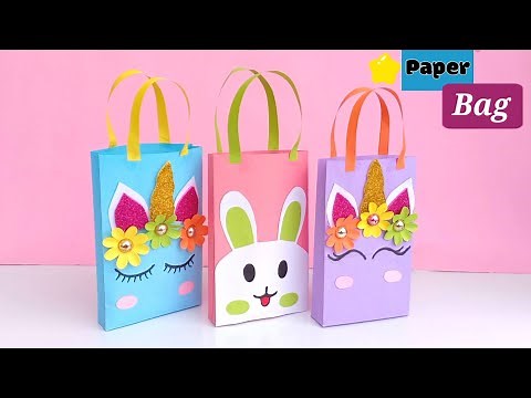 How to make Paper Bag at Home || Paper mini shopping bag craft ideas/ Handmade shopping Bag at home