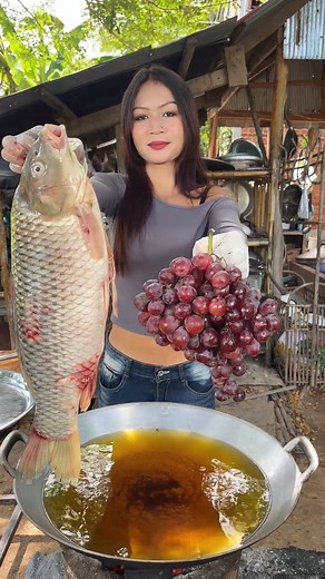 17K views · 95 reactions | Cook fired fish with grapes recipe | Food talk | Facebook