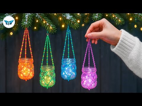 Cute & Cozy Candle Holder🕯️Perfect for Any Holiday & Christmas❄️Jar Crafts DIY