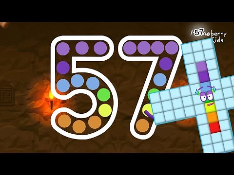 Numberblocks 57 Magic Run - Numberblocks Fifty seven Adventure | Number Counting Go Explore