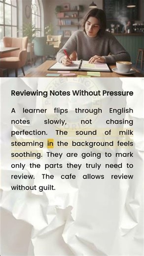 Reviewing Notes Without Pressure ✏️ Read and listen to English every day! #english #englishreading