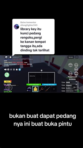 Cara Menggunakan Kunci Perpustakaan di Blox Fruits