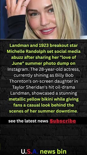 Landman Star Michelle Randolph Goes Viral With Summer Pics! #shorts #USA #NEWS