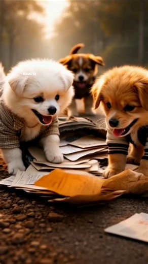 “Two Rich Puppies vs One Poor Puppy: A Story of Struggle and Success” #ai #shortsfeed #shorts