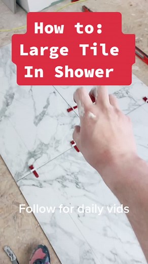 How to Install Large Tiles on Shower Floors