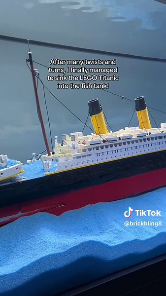After many attempts, I finally succeeded in using the LEGO Titanic set to create an aquascape in my fish tank!#lego #legotiktok #legoset #legotitanic #titanic #funny #legomeme #legotiktok