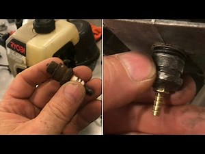 “making” DIAGNOSTIC TOOLS for fixing two cycle engines (pressure test spark plug port)