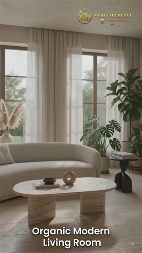 Organic Modern Interior Living Room | Elegant Natural Home Design