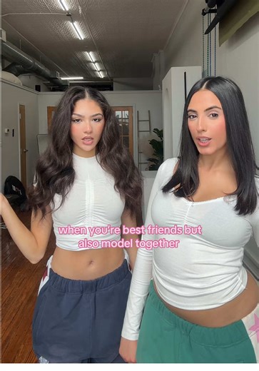 signed to the same agency too 😂 @.sarahmoufaddal #modeling