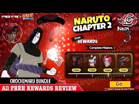 Naruto Chapter 2 All Free Rewards Review | Free Orochimaru Bundle Kaise Milega FF New Ob50 Event