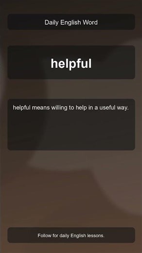 What does helpful mean?