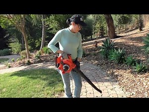 Black & Decker Cordless Leaf Blower Demonstration & Review - Lightweight & Powerful