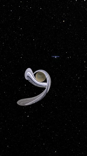 2M views · 12K reactions | If a pulsar star came close to Saturn, its tidal forces would totally disrupt Saturn's rings. Made using SpaceSim. #cosmoknowledge #pulsarstar #cosmos #stars #space #universe #saturn | Cosmoknowledge | Facebook