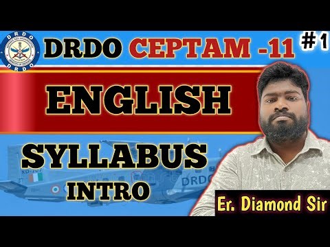 DRDO CEPTAM -11 ENGLIS INTRODUCTION CLASS|| Syllabus Discussion||