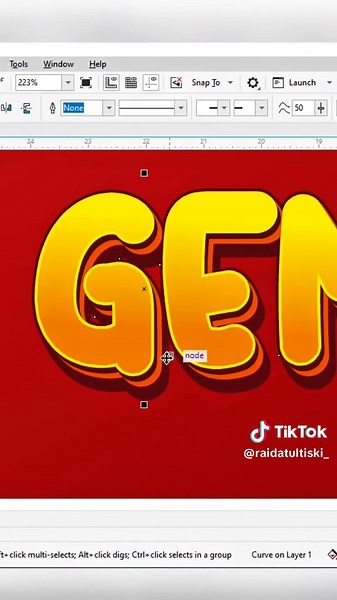 bikin teks timbul di CorelDRAW mudah banget yang mau belajar desain Corel basic boleh cek di link bio #graphicdesign #coreldraw #desaingrafis ##coreltutorial #tutorial