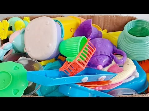 4 Minutes Satisfying with Unboxing Barbie Princess Kitchen & Refrigerator Play Set Review Toys｜ASMR