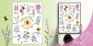 Plant These Save the Bees Poster