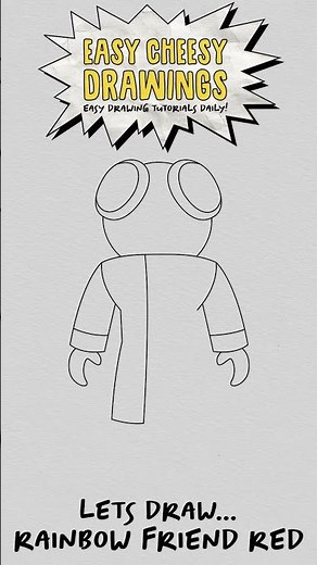 How to Draw RAINBOW FRIENDS RED 🔴😱 (Rainbow Friends) | Easy Step-By-Step Drawing Tutorial