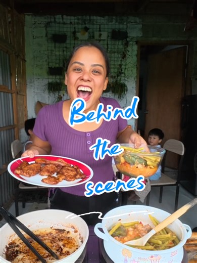 ang daming behind the scenes promises! 😂🤣🤣 Kain na!! #kainna #behindthescenes #farmlife #TunayTunaynananay #faddymommy
