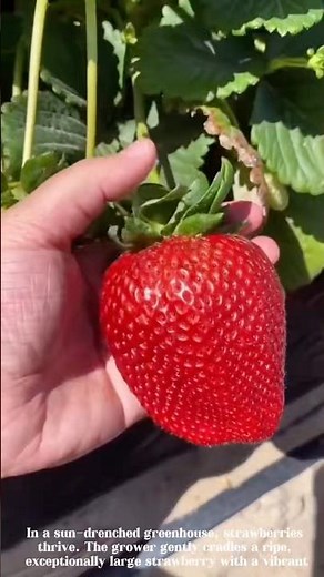 Amazing Giant Strawberry Farm Tour and Harvest