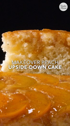 9.8K views · 57 reactions | Moist and flavorful this peach upside down cake is full of sweet flavor! Get the full recipe here: https://trib.al/lHIo2wf | Taste of Home | Facebook