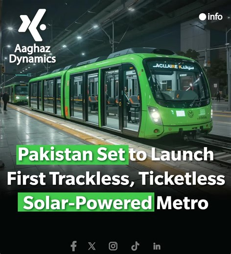 Lahore's Innovative Solar-Powered Trackless Metro System