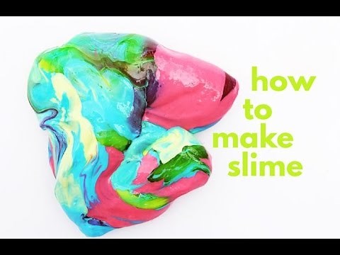 How to Make Slime with Glue and Water only - An Easy Slime Recipe for kids -- HOW TO's