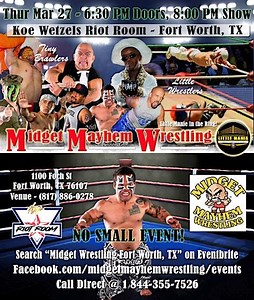Midget Mayhem Wrestling Rips Through the Ring! Fort Worth TX 18