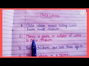 10 Lines Essay About Child Labour In English || Child labour essay|| Let's learn ||
