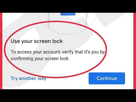 Google Account Recovery Use Your screen lock Settings || To access your account Verify that it's you
