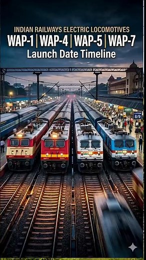 🚆 WAP1WAP7 | Indian Railways Evolution ⚡#IndianRailways #WAP7 #WAP5 #WAP4 #WAP1 #Shorts #TrainFacts