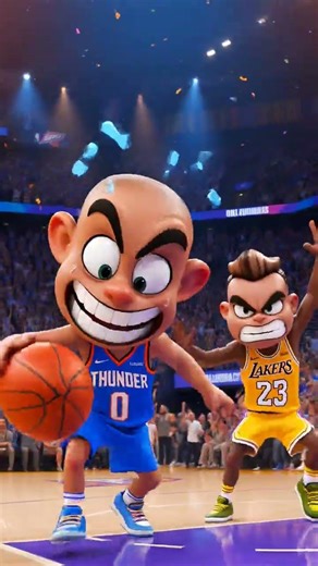 The players of Oklahoma City Thunder VS Los Angeles Laker #nba #basketball #basketballfans #shorts