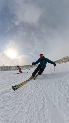 倶知安町で滑る #テレマークスキー #skiing #ski