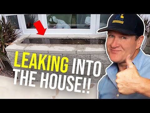 How to REPAIR a LEAKING planter bed against a house - Leaking into the HOUSE!!