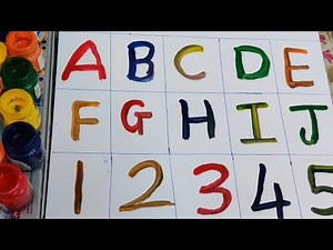 Alphabets and Numbers with Poster Colors ||ABCs and Numbers 1-10 | Fun Art for Kids|ArtWithRajalba