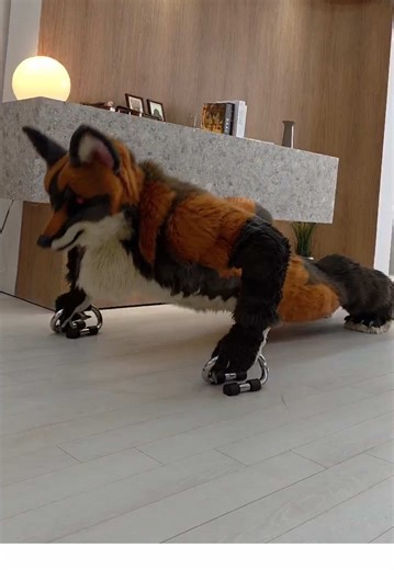 A fox can also do pushups! 🦊💪🏼 #cute #fursuit #costume #fullsuit #fursuiter #furry #furryfandom #fluffy #fursuitfriday #hot #sweaty #pushups #sports #fox