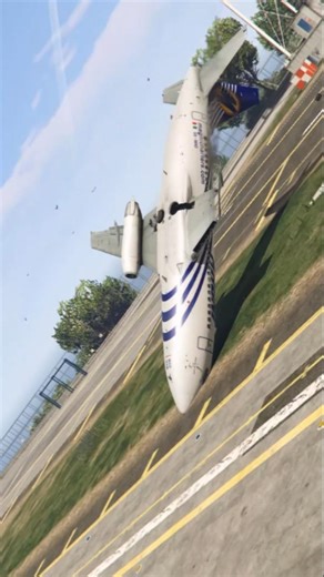 Boeing 737 Collided With Military Tower One Wing Breake Crashed Landing Gtav